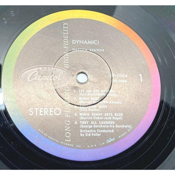 Dakota Staton Dynamic! Vinyl LP 1962 Capitol Records Stereo ST-1054 VG+ - Picture 3 of 6